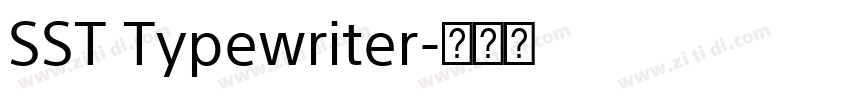 SST Typewriter字体转换
